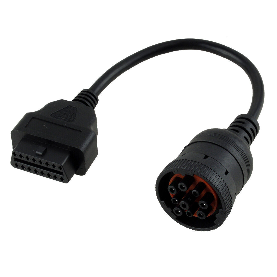 J1939 9Pin to OBD 16Pin Adapter Connector Socket Diagnostic Scanner Cable Acc