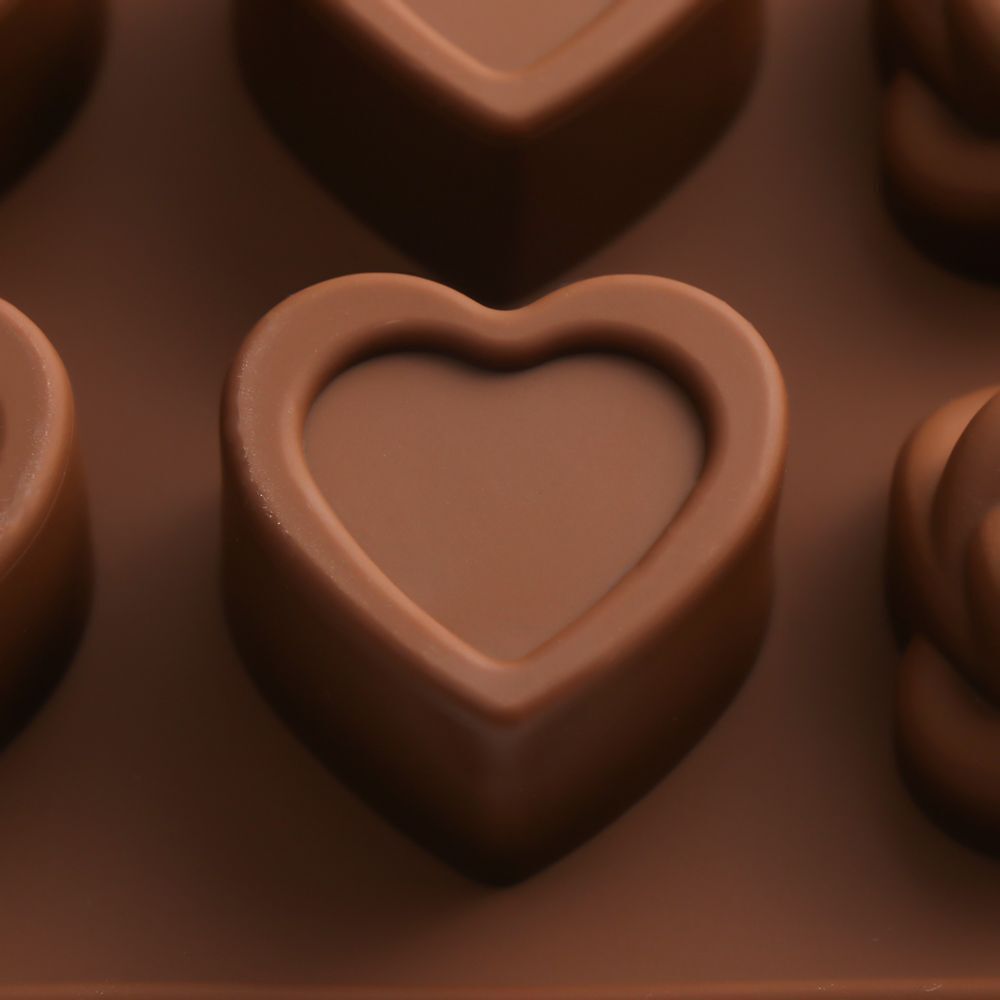Chocolate Mold Wax Melts Ice Tray Cake Making Rose Hearts Silicone Mould