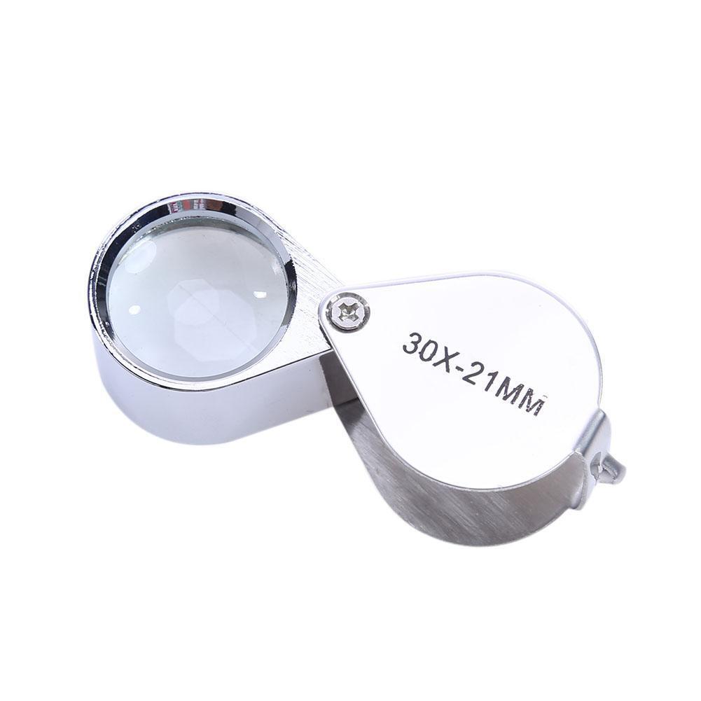 Portable Folding 30X21 Jewelers Magnifier Jewelry Store Magnifying Glass