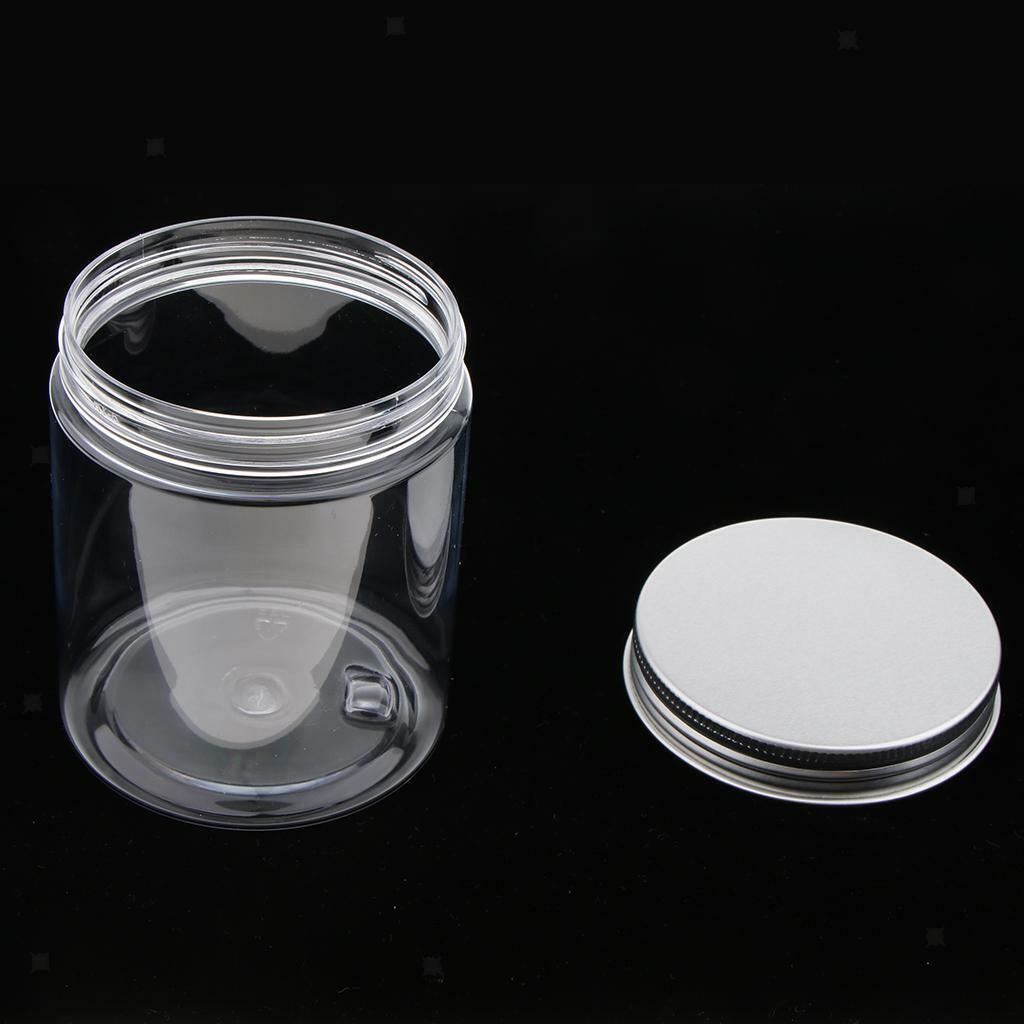 5pcs 250ml Plastic Makeup Pot  Empty Cosmetic  Containers Screw Lid