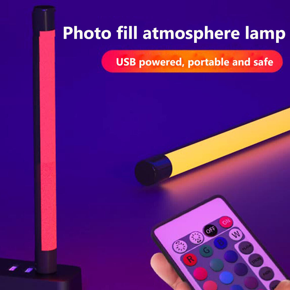 Portable LED Fill Light RGB Atmosphere Photo Selfie Lighting Stick (20cm)
