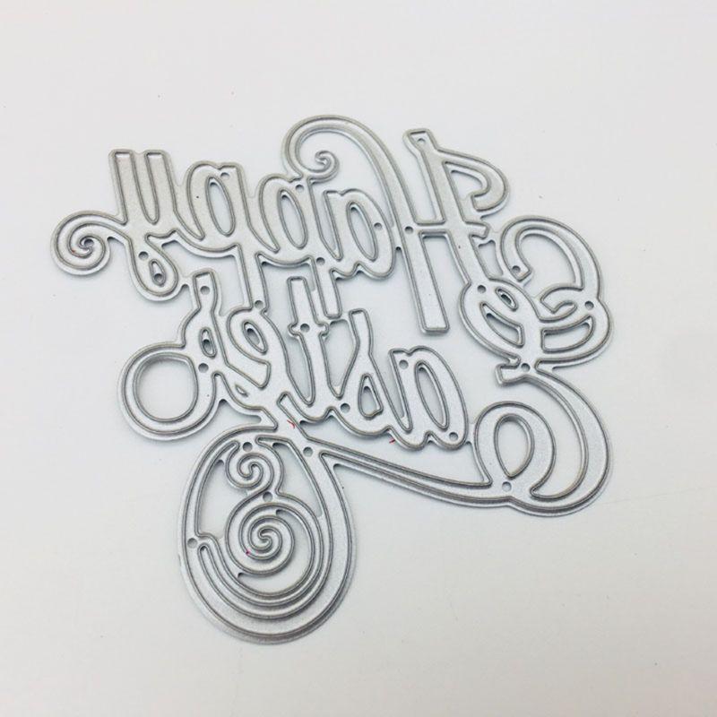 Happy Easter Metal Cutting Dies Stencil Scrapbooking DIY Album Stamp Paper Cards