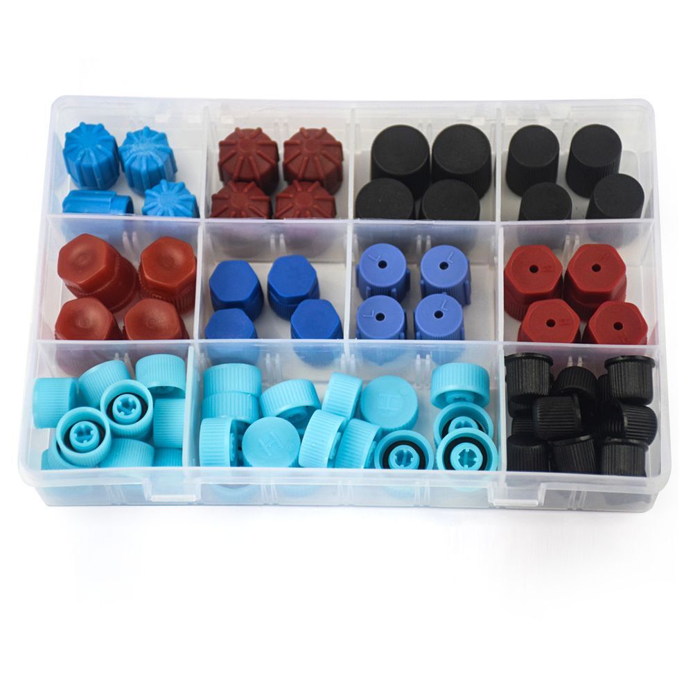 Valve Core Cap Dust Cap for Car Air Conditioning Valve Core Dust Caps Set