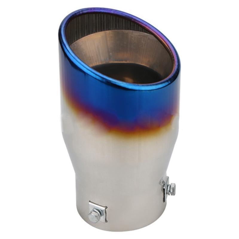 Car Auto Vehicle Chrome Exhaust Pipe Tip Muffler Steel Stainless Trim Tail Tube