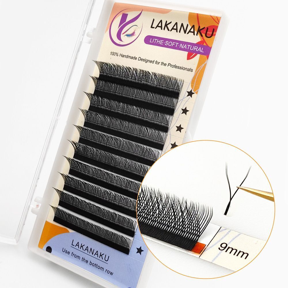 Handmade Natural Soft Thick YY Type Eye Lashes Extension False Eyelashes Black