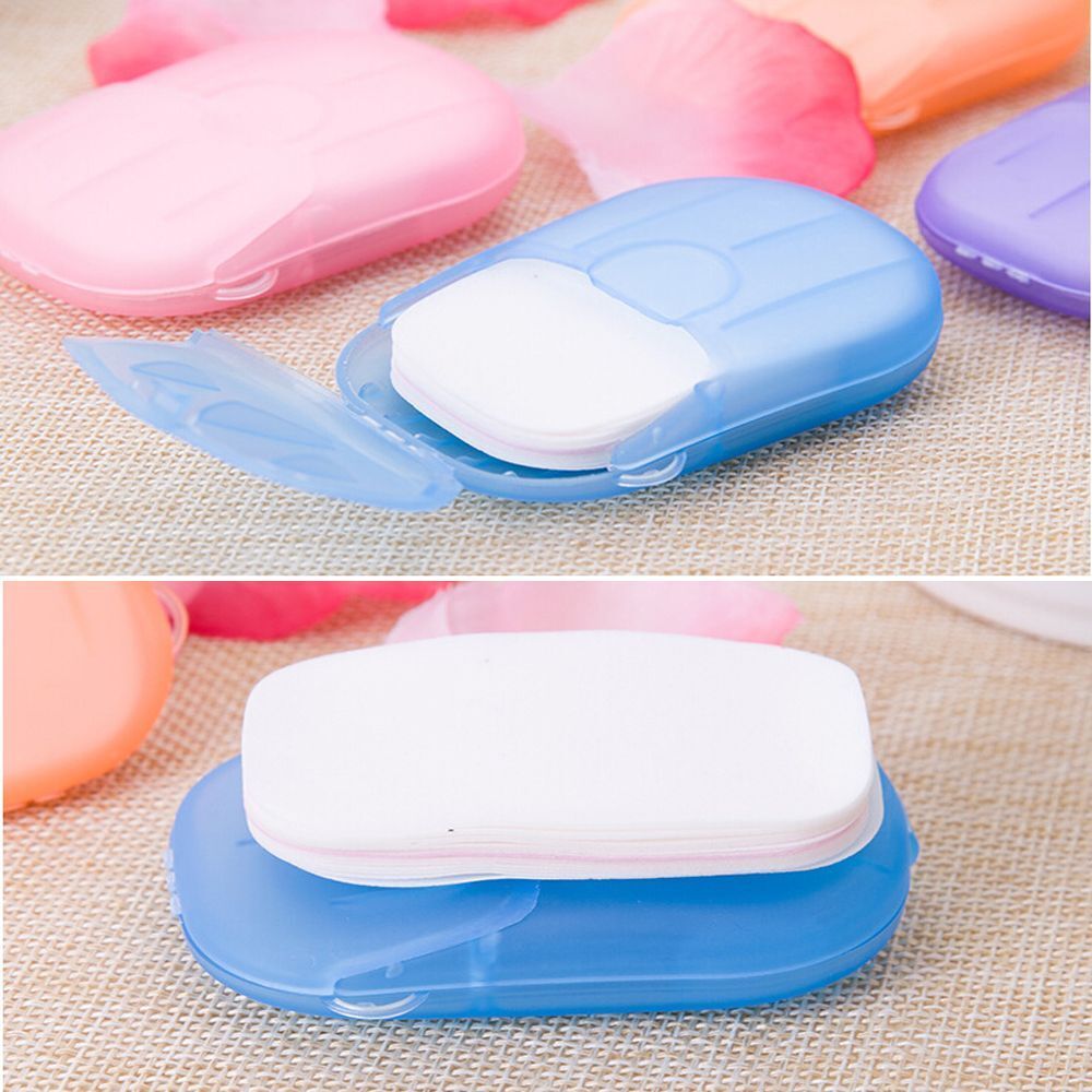 Home Portable Bath Soap Flakes Foaming Washing Hand Paper Slice Sheets