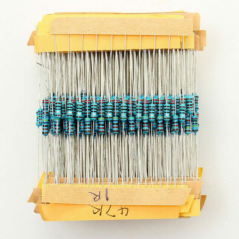 500pcs 50 Values 1/4W Metal Film Resistors Resistance Assortment Kit 1% 1?~10M?