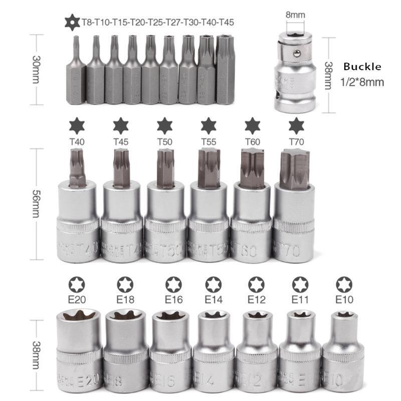Torx Bit Socket Set Gifts for Men Vehicle Maintainer for Car Repair Antirust