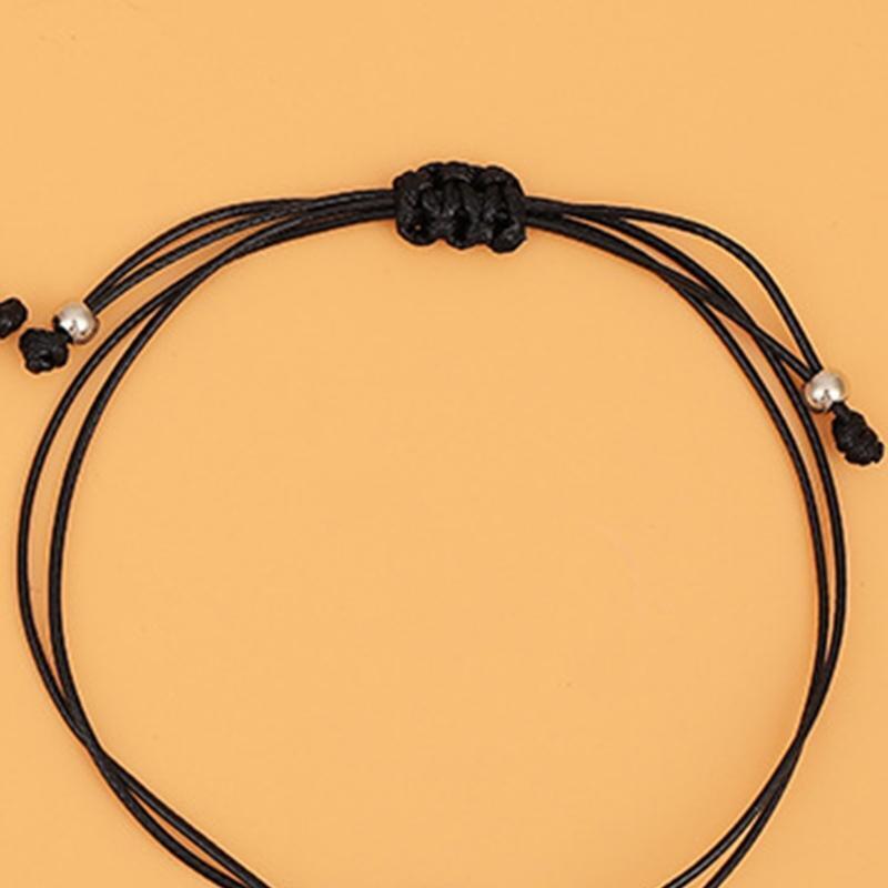 2 Pcs Moon Stars Love Woven Bracelet Set Best Friend Matching Jewelry Gift