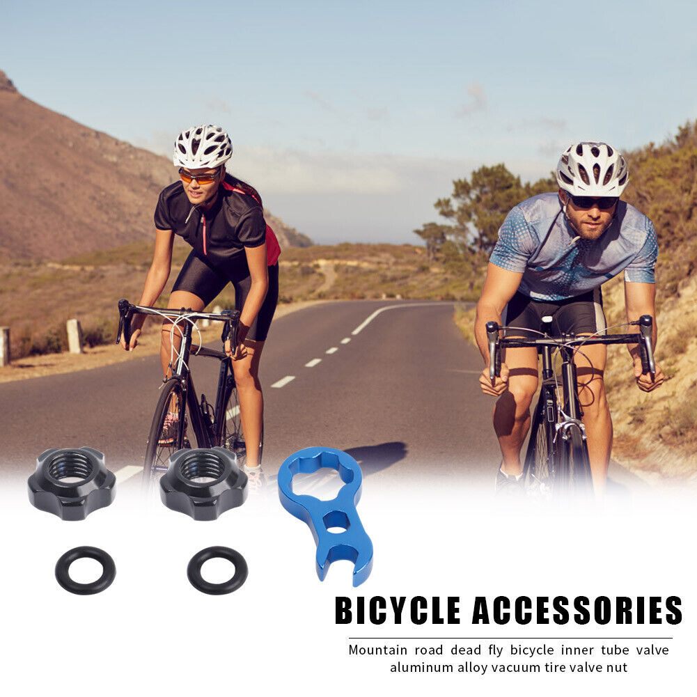 2pcs Bicycle Presta Valve Nuts with Wrench Washer MTB Bike Accessories