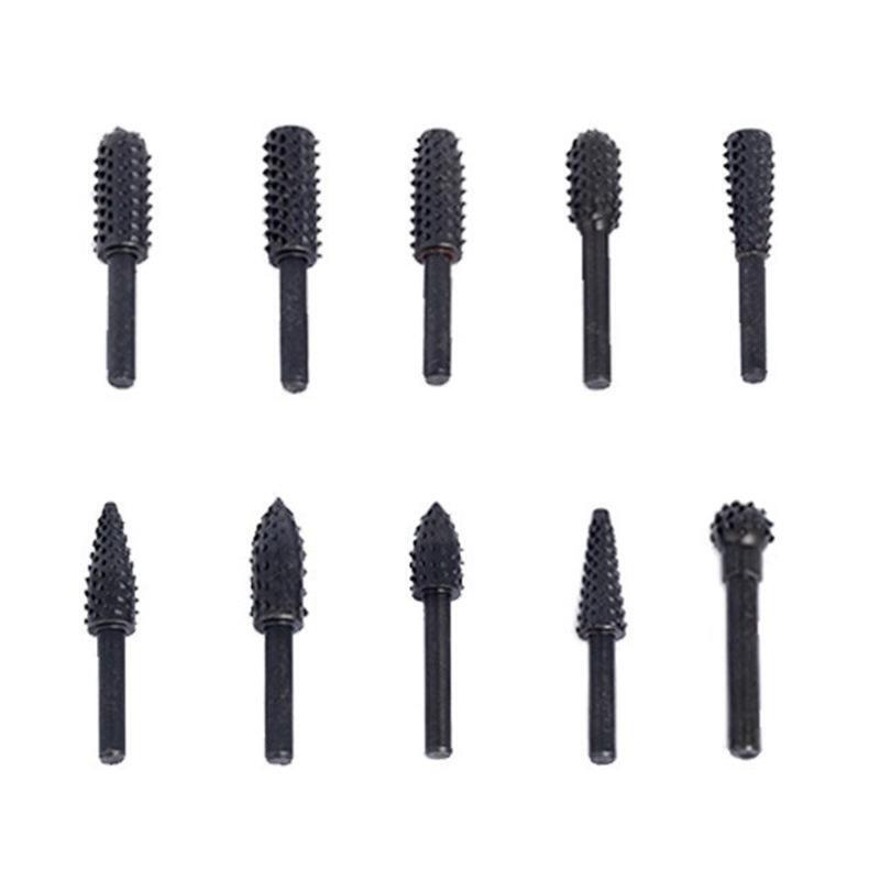 10 Pcs Wood Rasp Drill Bit Rasp File Drill Bits Rasp Set Grinding Polishing