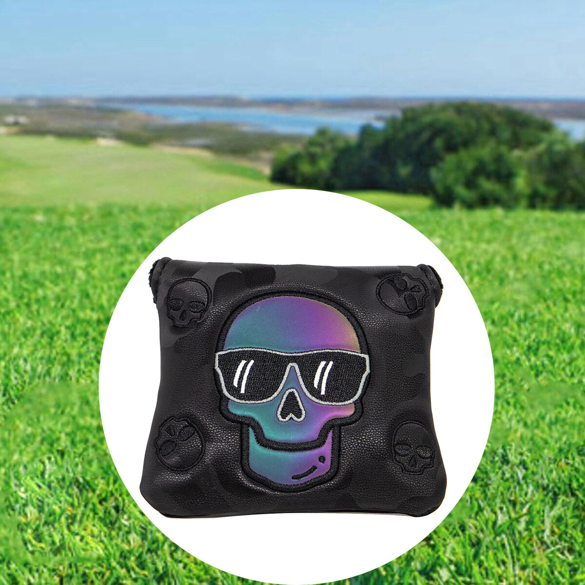 Durable Waterproof Golf Mallet Putter Cover PU Leather Club Head Covers