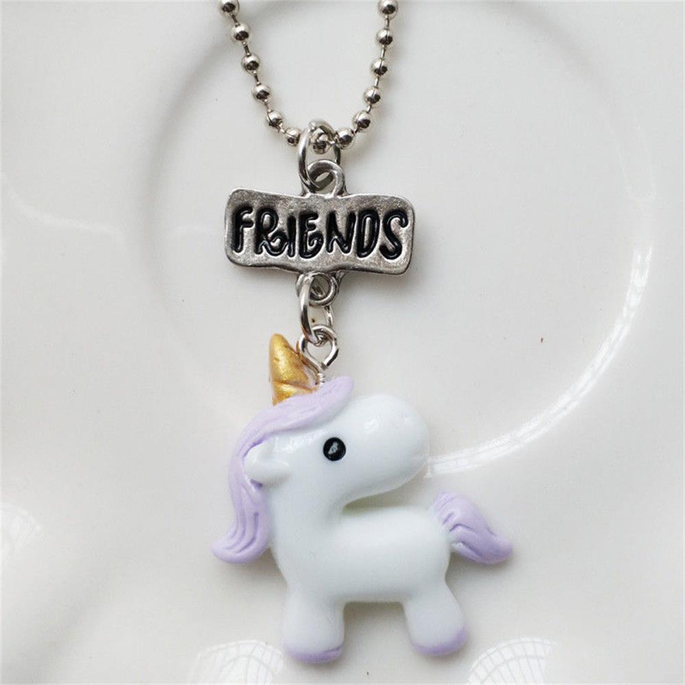 Friend Forever Jewelry New Bff Necklace Bead Chain Unicorn Pendants Friendship