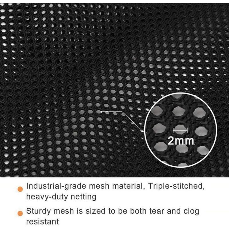 Pump Barrier Bag Pond Pump Filter Netting 17.7"x 17.7" Black Media Bag Large