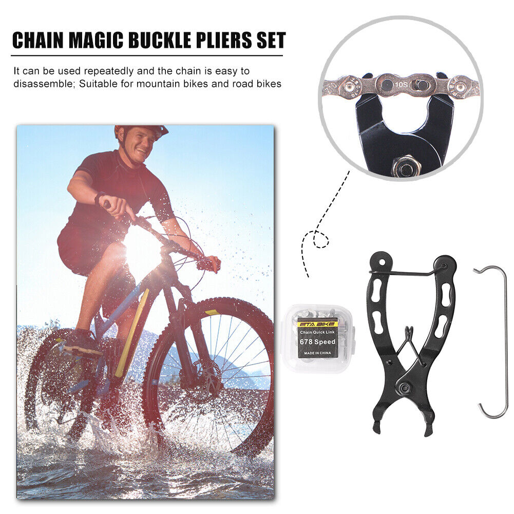 Bicycle Chain Link Buckles Pliers Clamps Bike Chain Removal Clip Hook (8S)