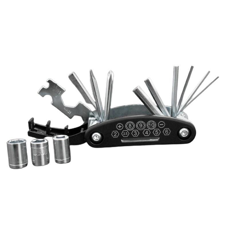 16 in 1 Bike Repairing Wrench Screwdriver Set for Outdoor Travel Bicycle Repair