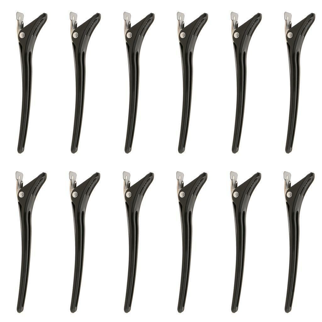 6pairs   Salon Barber Plastic  Grip pins  Styling Black