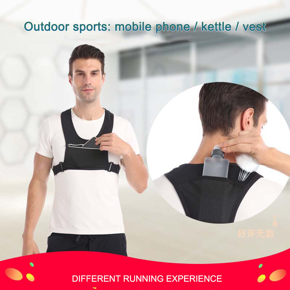 Men Women Reflective Cell Phone Undershirt Bag Breathable Running Vest Bags