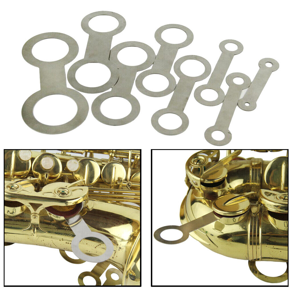 8pcs Stainless Saxophone Pads Repair Kit Sax Flat Pressure Pad Tools Replacement