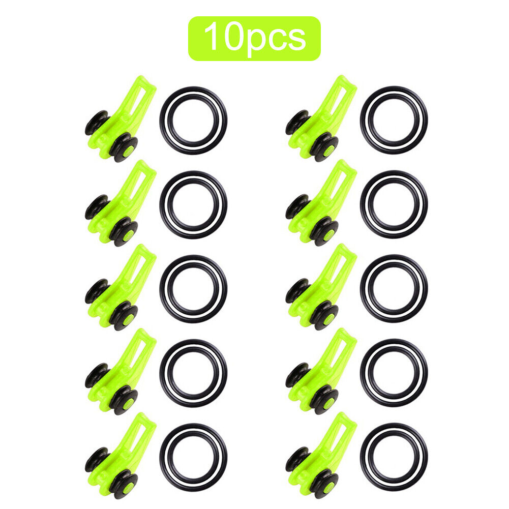 10pcs Fishing Hook Keeper for Fishing Rod Pole Lures Safety Holders (Green)