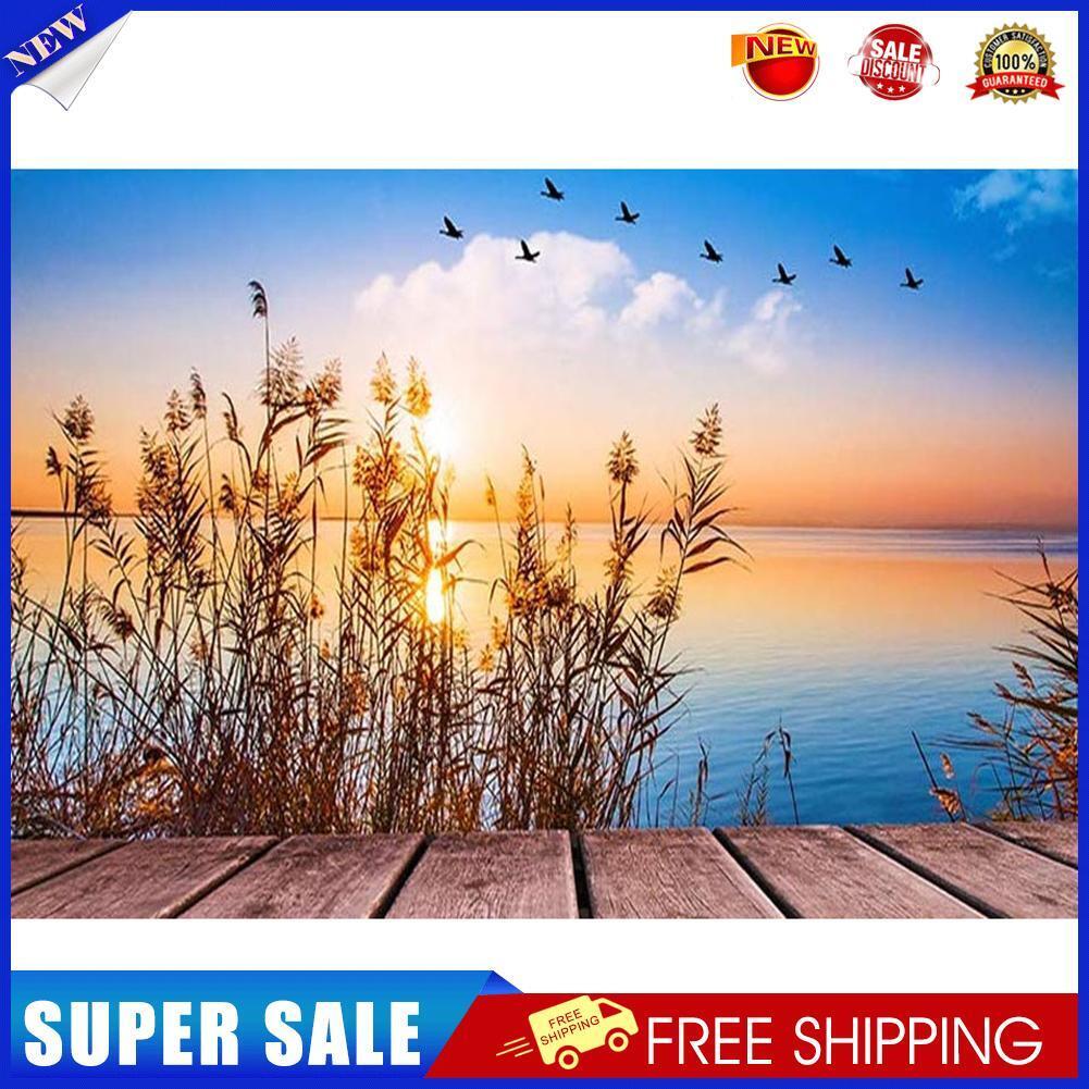 Sunset Reed Full Drill Diamond Painting DIY Mosaic Kit Picture Home Decor