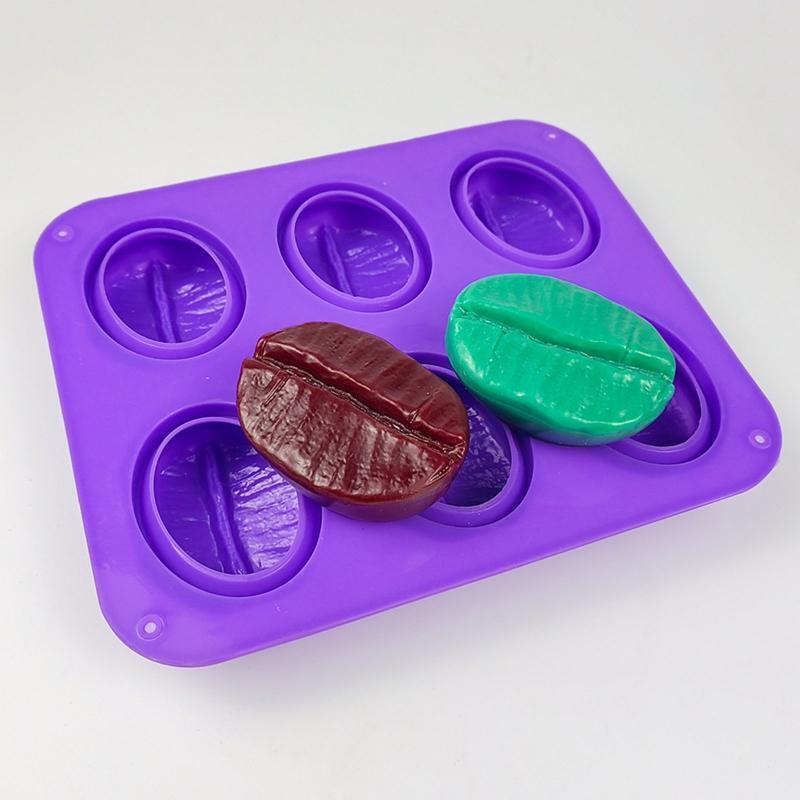 Coffee Bean Chocolate Mold Handmade Cookies Bakeware Cake for Crafts Baking Tool