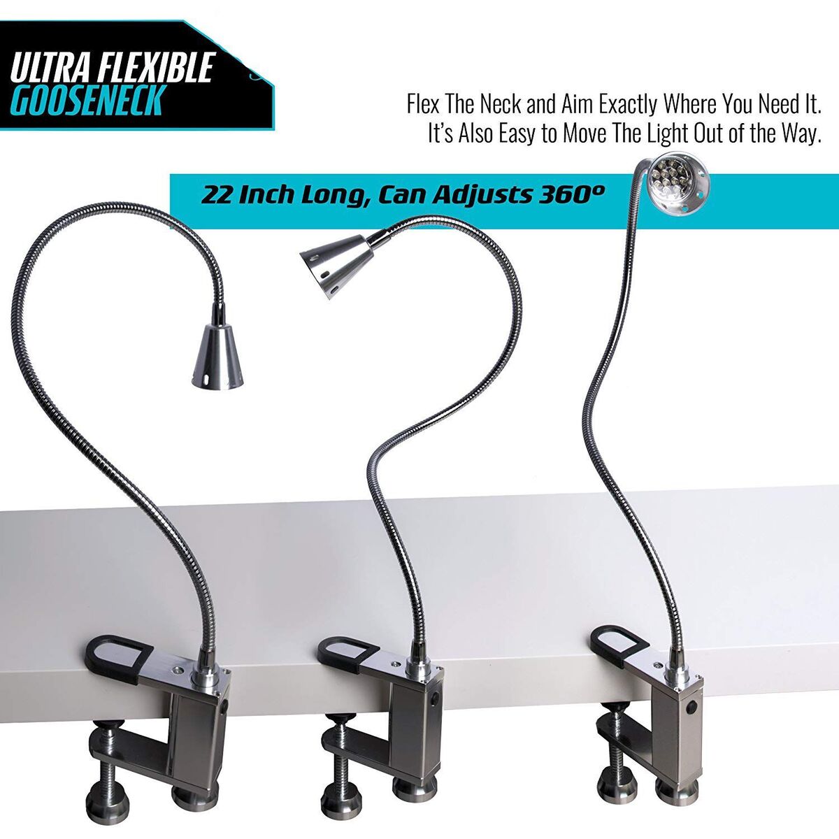 Outdoor Adjustable Screw Clamp Barbecue Tools Picnic Grill Light BBQ LED