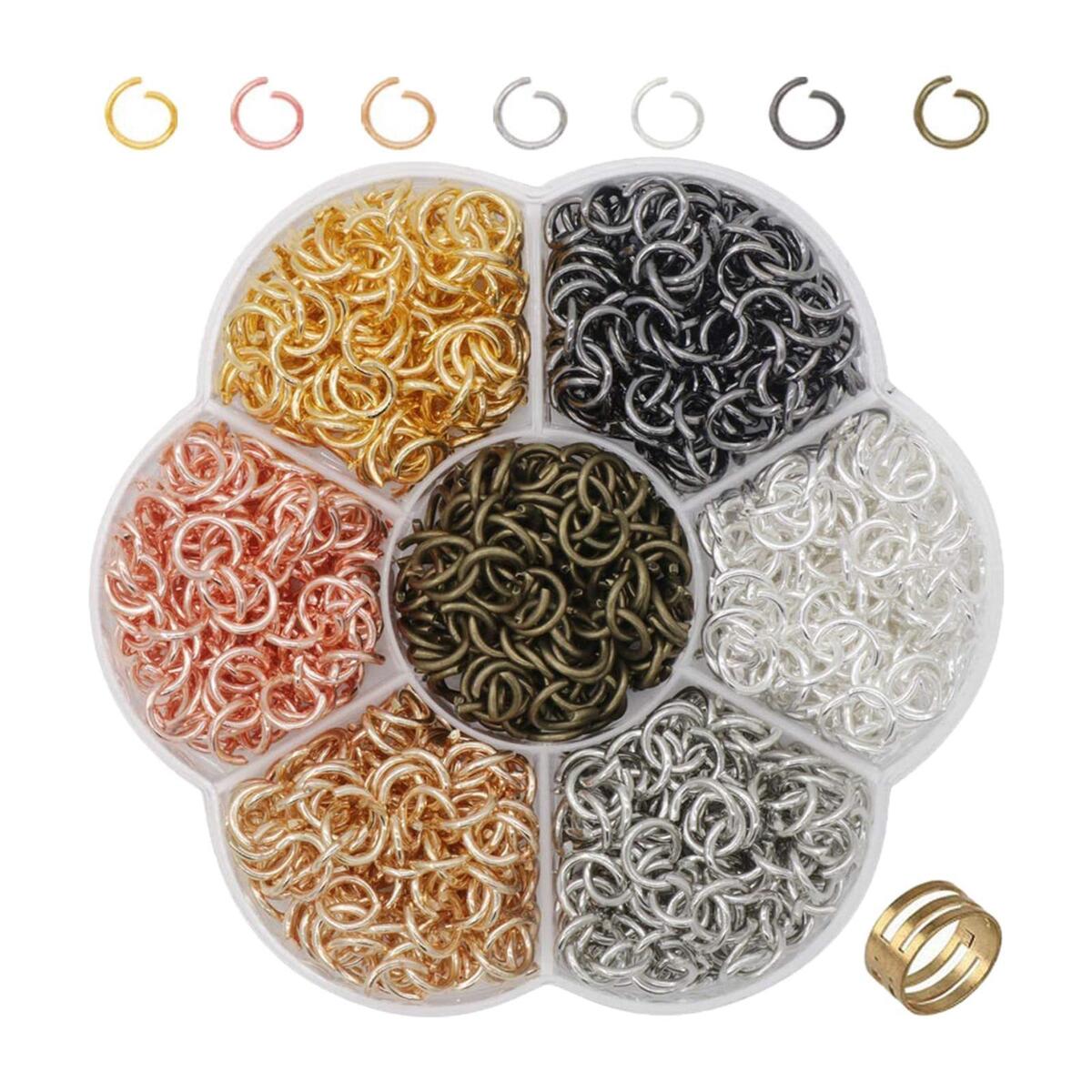 1820 Pieces  Jump Rings Jewellery Making 6mm Keychain Tools Bracelet DIY