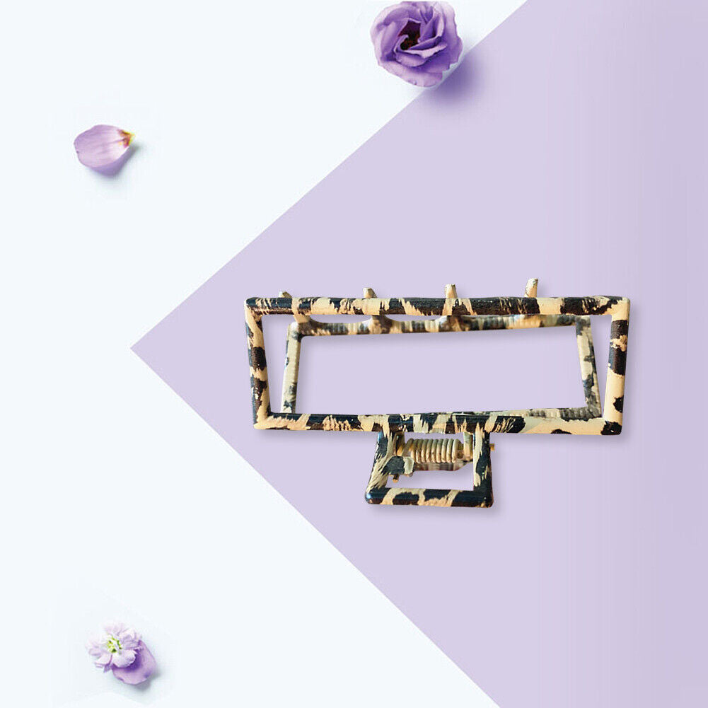 Korean Leopard Hair Claw Clamps Metal Women Hairpin Crab Headwear (Style 3)