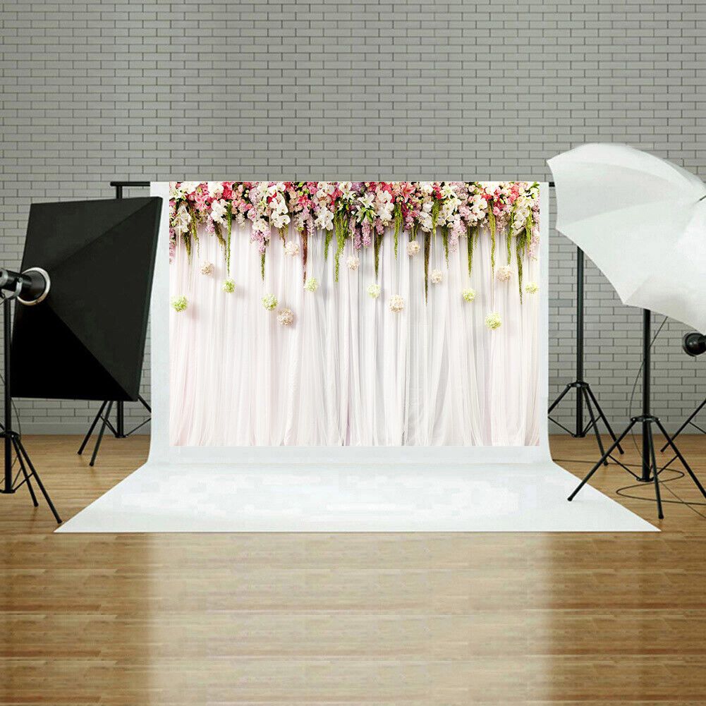 Flower Wall Background Wedding Photography Prop Studio Backdrop (1.5x2.1m)