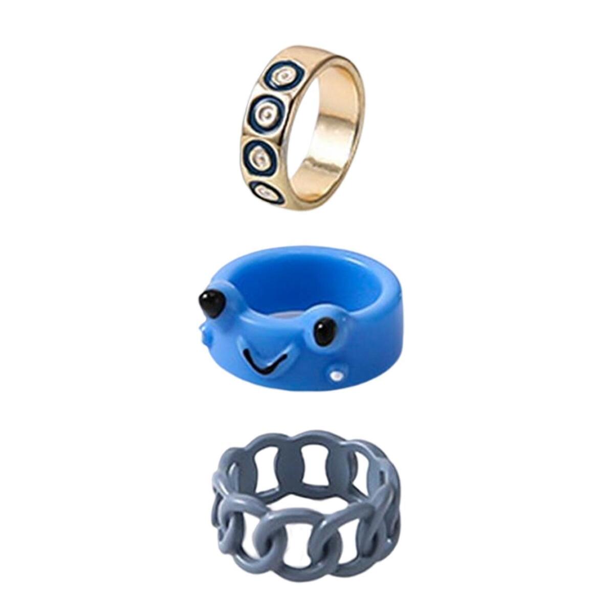 12Pcs Rings Statement Ring Decoration Versatile Ring Jewelry Gifts
