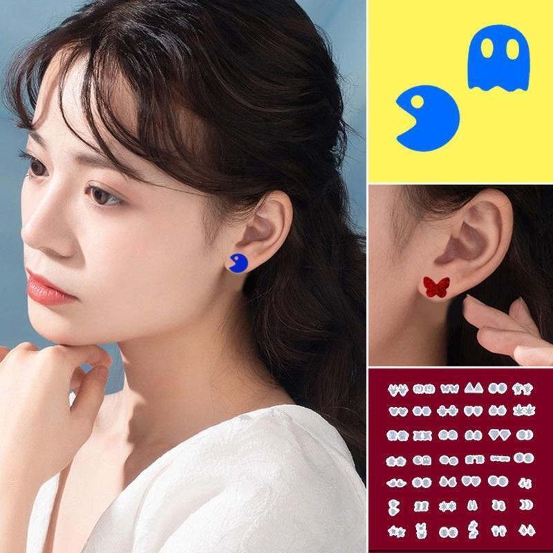 Silicone Crystal Epoxy Star Earrings Mold for Girls Fine Material Made Kit