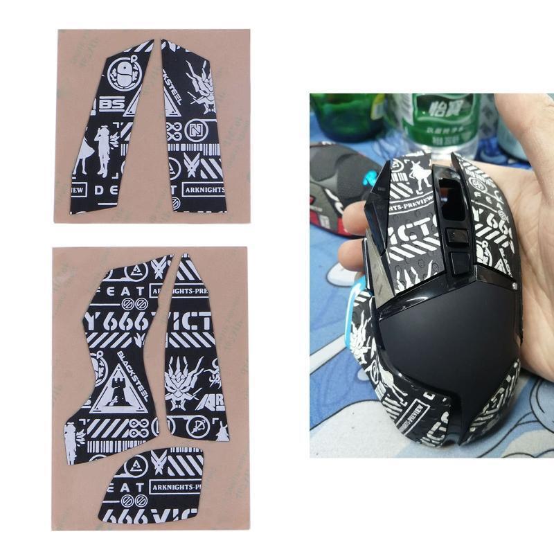for Logitech G502 Mouse Anti-Slip Tape Luminous Mice Elastics Refined Side Grips