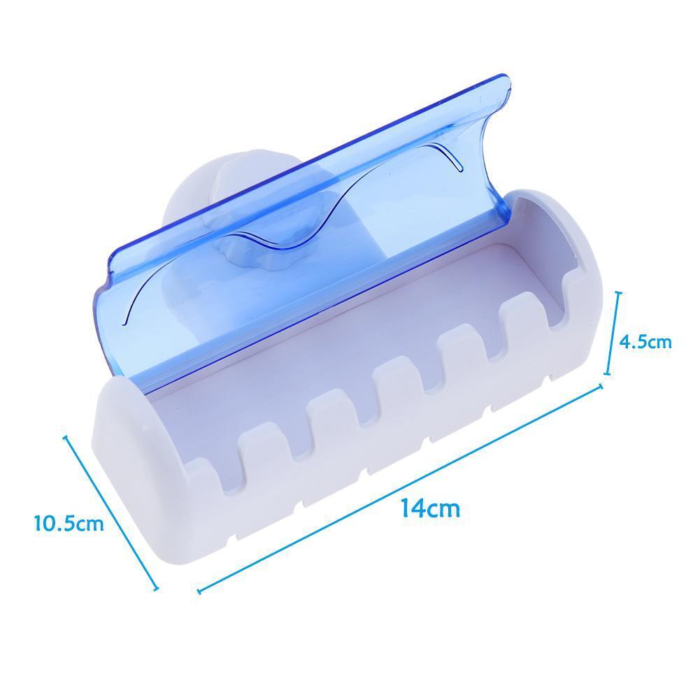 6 Racks Suction Cup Dust-proof Toothbrush Holder Bathroom Wall Storage Hook