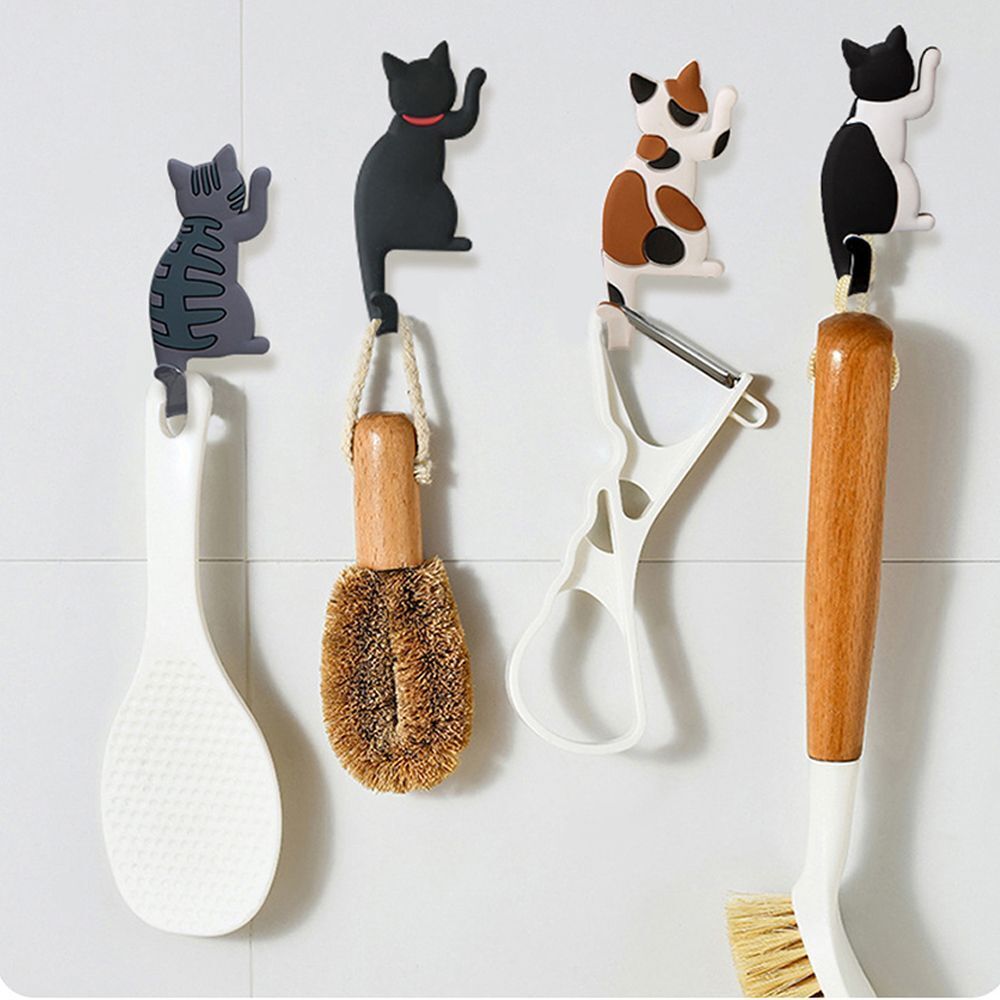 Wall Storage Towel Hanger Cat Tail Hook Key Holder Fridge Magnet Bendable