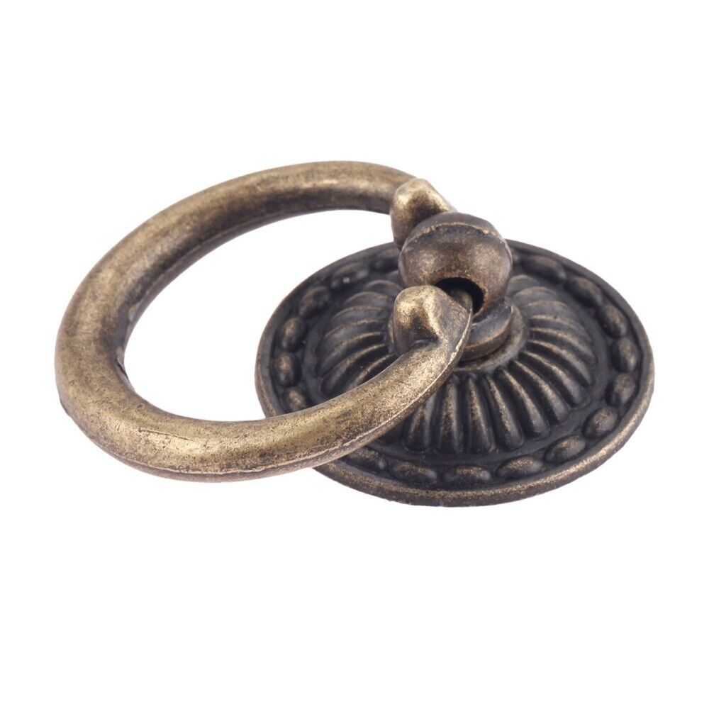 European Style Furniture Hardware Drawer Cupboard Round Ring Handle Pull Knob 1X