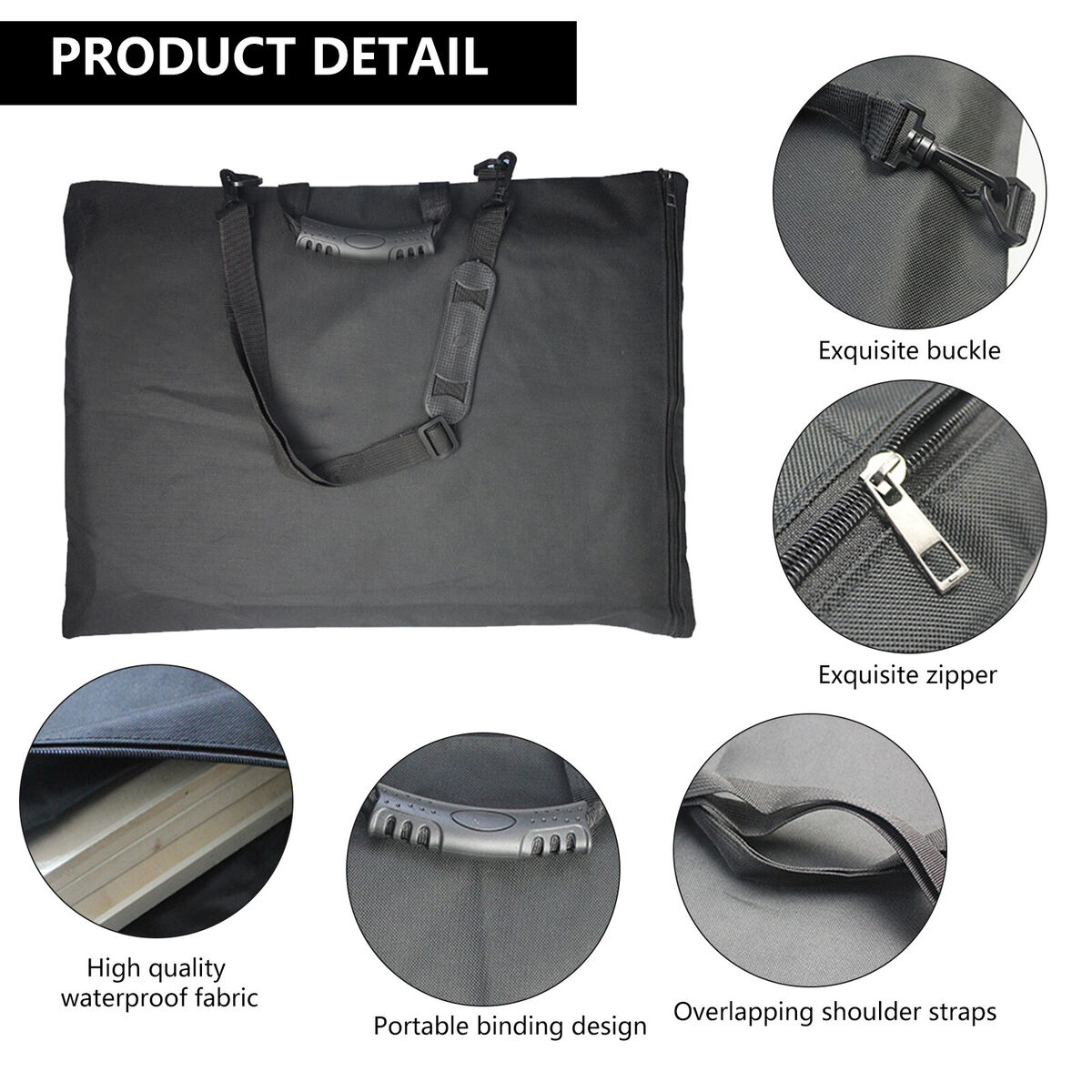 Art Portfolio Bag Waterproof 8K Nylon Portfolio Drawboard Case - A3 Size