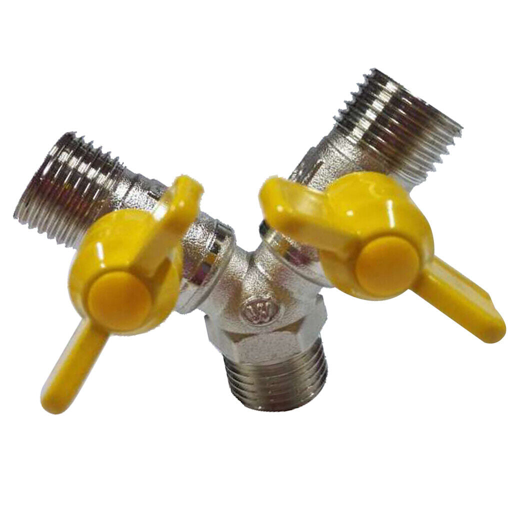 Gas Pipeline Valve  Gas LPG Tube Hose Adapter Y Piece Splitter Connector