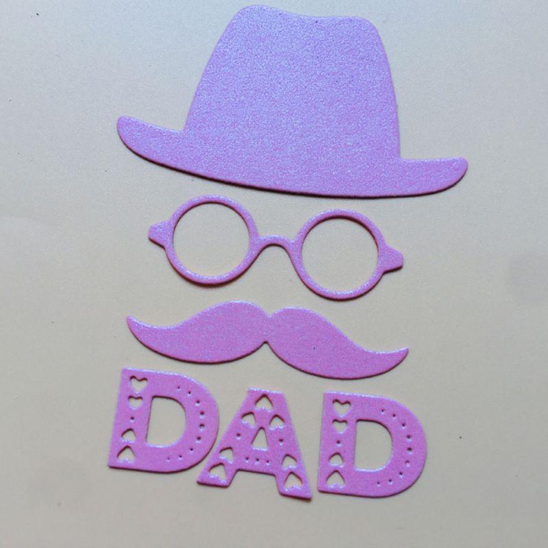 Hat Dad Metal Cutting Dies Stencil Scrapbooking DIY Album Stamp Paper Embossing