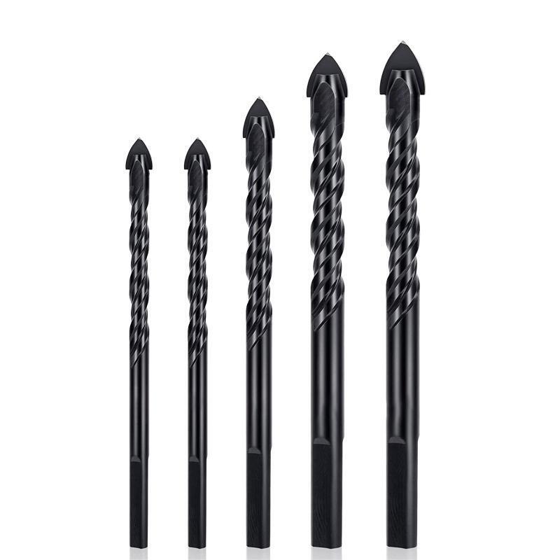 5pcs Masonry Drill Bits Stone Drilling Set Size 6 8 10 12mm Power Tool Accessory