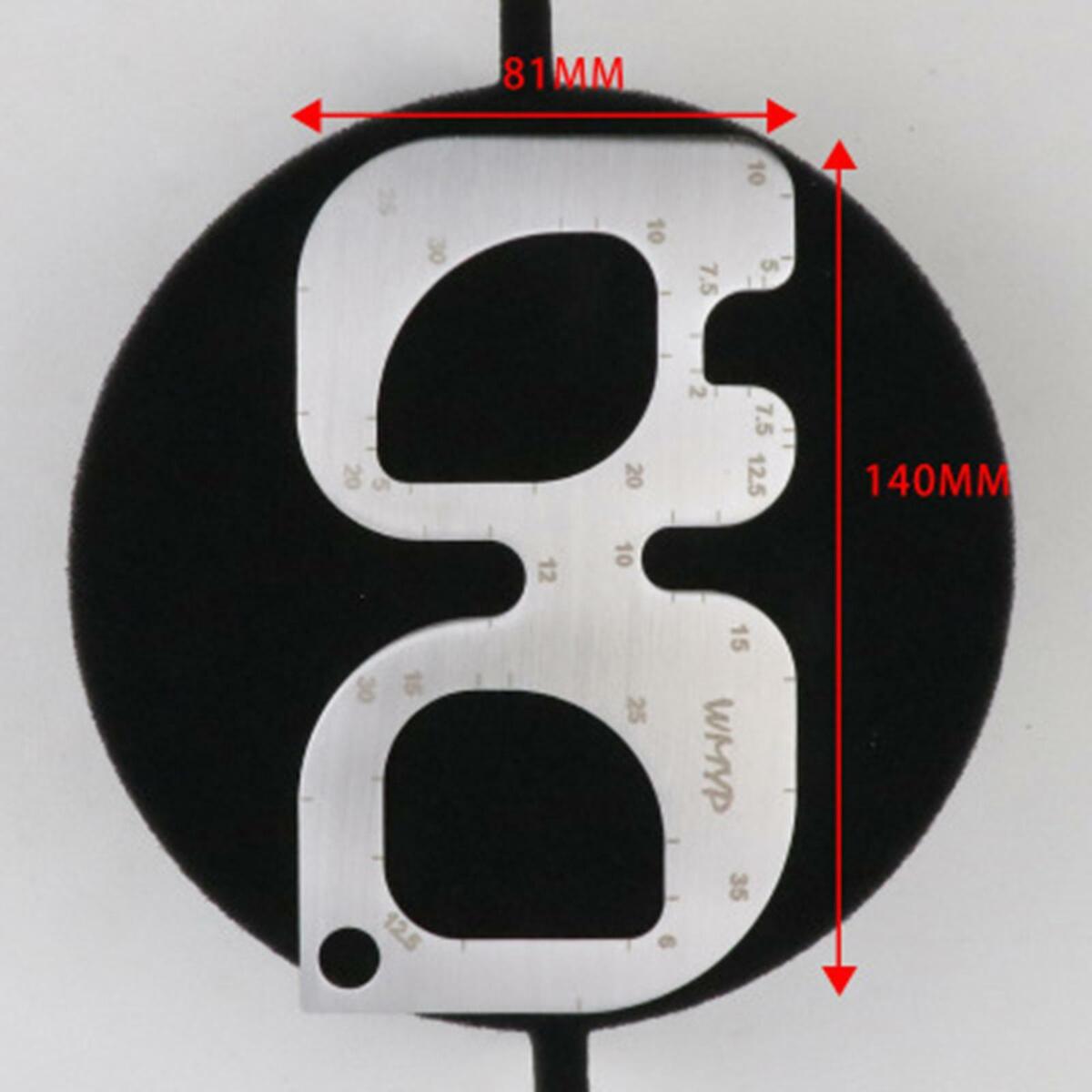 1x Round Angle Ruler Leather DIY Template Durable R Rule  for Clothing