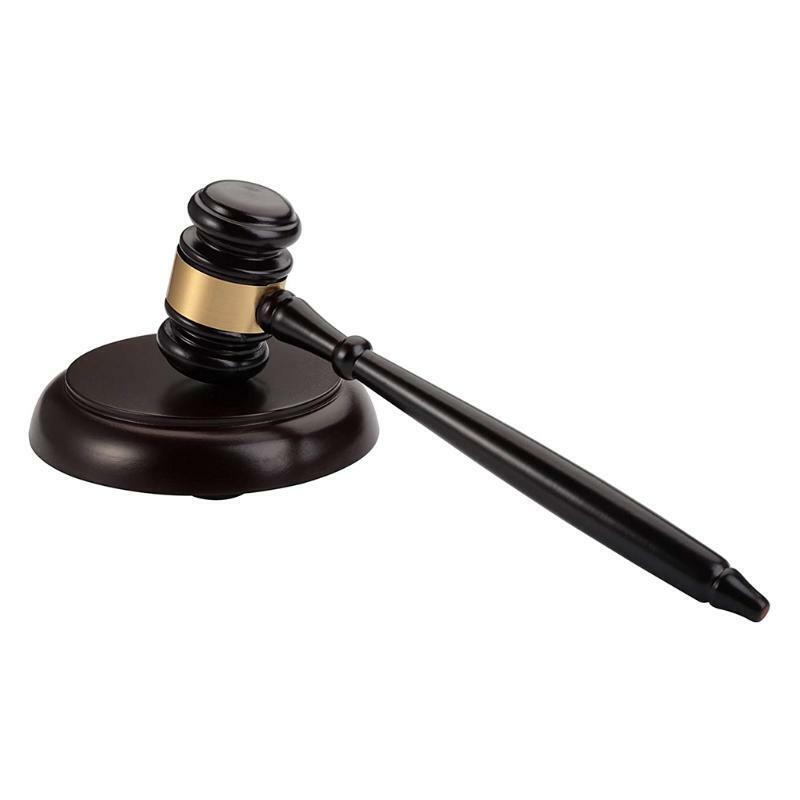 Wooden Judge Hammered the Court Hammer for Lawyer Judge Auction Sale Chairman