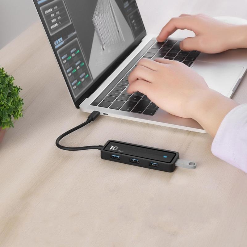 USB Hub Docking Station USB 3.2 Adapter Splitter with SD TF Reader 10GBps 6-Port