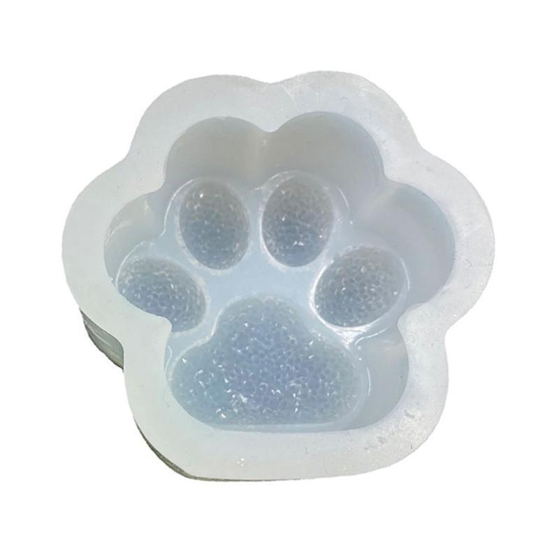 DIY Crystal Epoxy Mold Matte and Mirror Love Cat Claw Keychain Decoration Mold