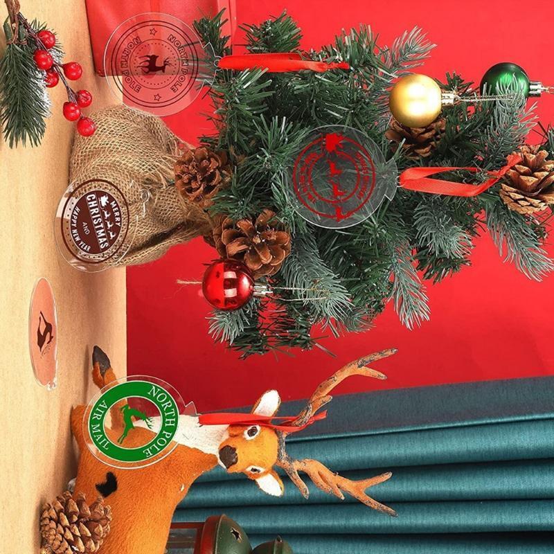 30PCS Acrylic Clear Christmas Baubles Round Garland Christmas Decoration Outdoor