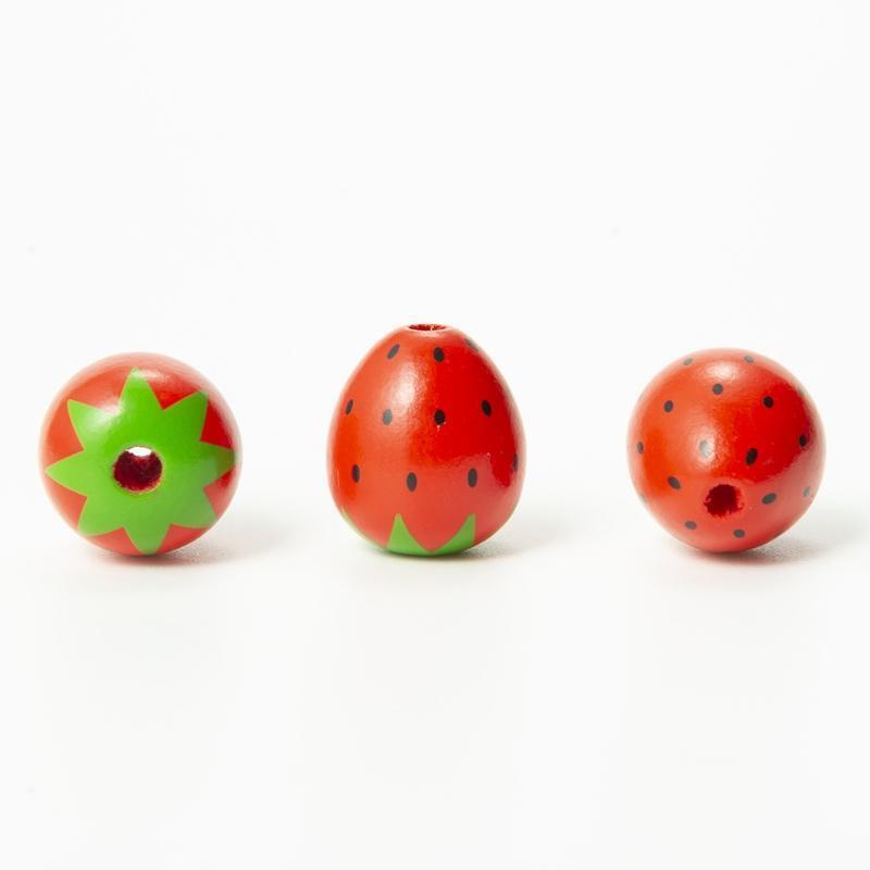 10X Strawberry Bead Strands Handmade Beads Fruit Spacer Loose Beads for Bracelet