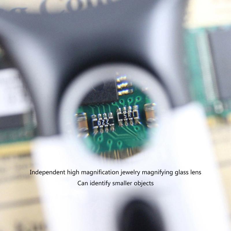 Magnifying Glass with Light 3X 45X Handheld Large Magnifying Glass 3 LED Lighted