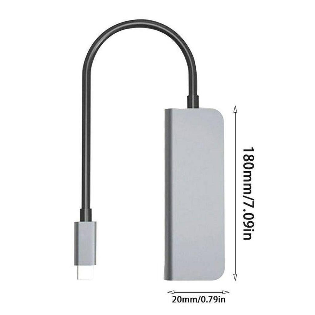 USB C to HDMI adapter, USB 3.1 Type-C hub to HDMI 4K + USB 3.0 + USB-C charging