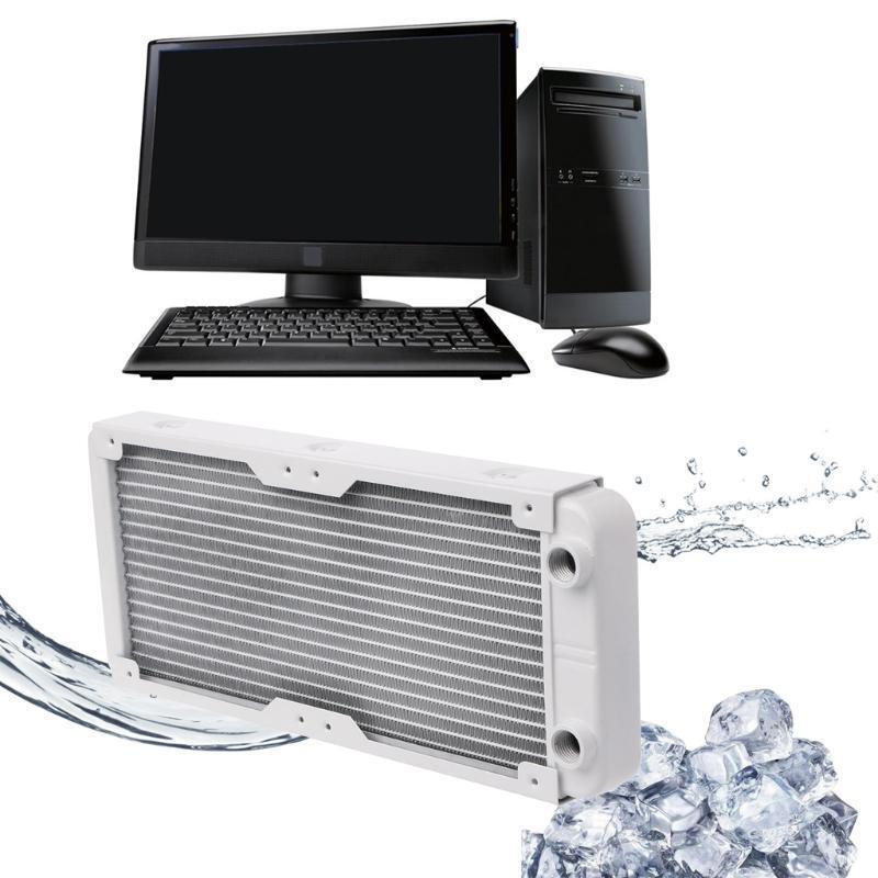 240mm Aluminum Computer Radiator Water Cooler 18 Tube CPU Heat Sink Exchanger