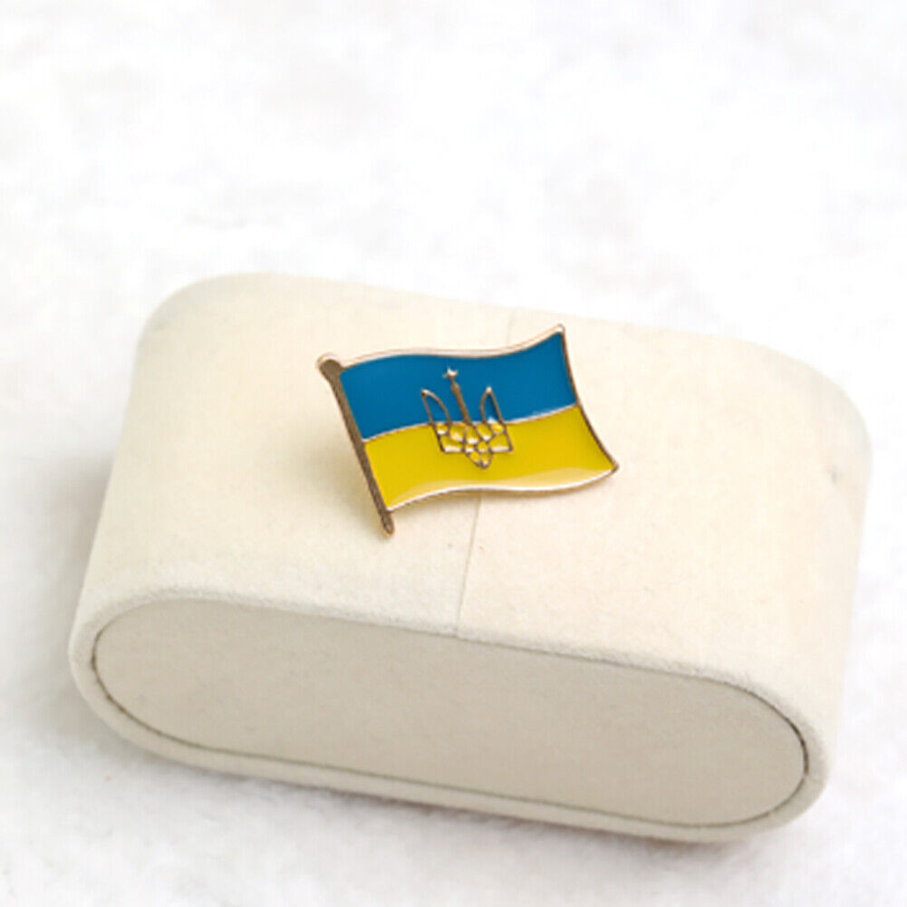 Ukraine Flag Medal Alloy Metal Lapel Pin Badges Men Women Pin Jewelry Gift
